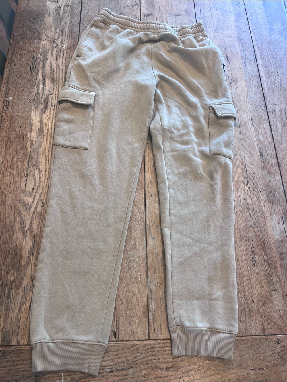 New Balance Boys Beige Jogger Pants XL Drawstring Elastic Waist Athleisure